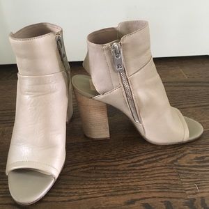 Dolce Vita Open Toe Ankle Boots Heels Sz 8